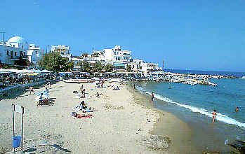 Apollonas beach - village.